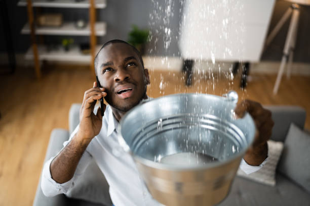 Water damage restoration process in Pleasureville, PA